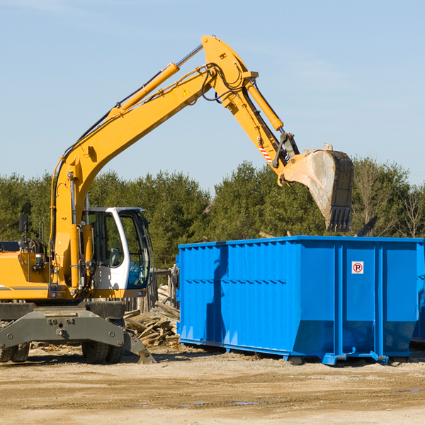 what size residential dumpster rentals are available in Wall Texas